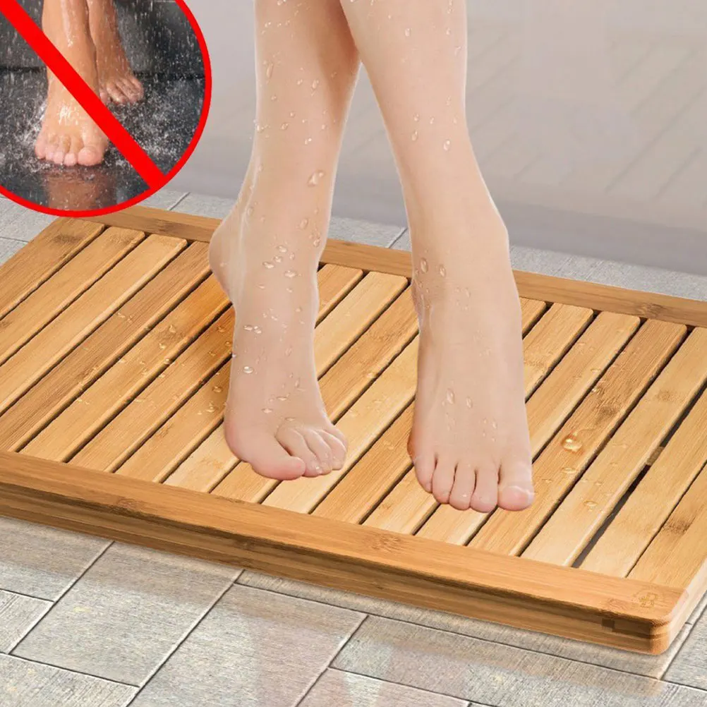 1pc bamboo bathroom heighten floor mat bamboo sauna bathroom floor mat free global shipping