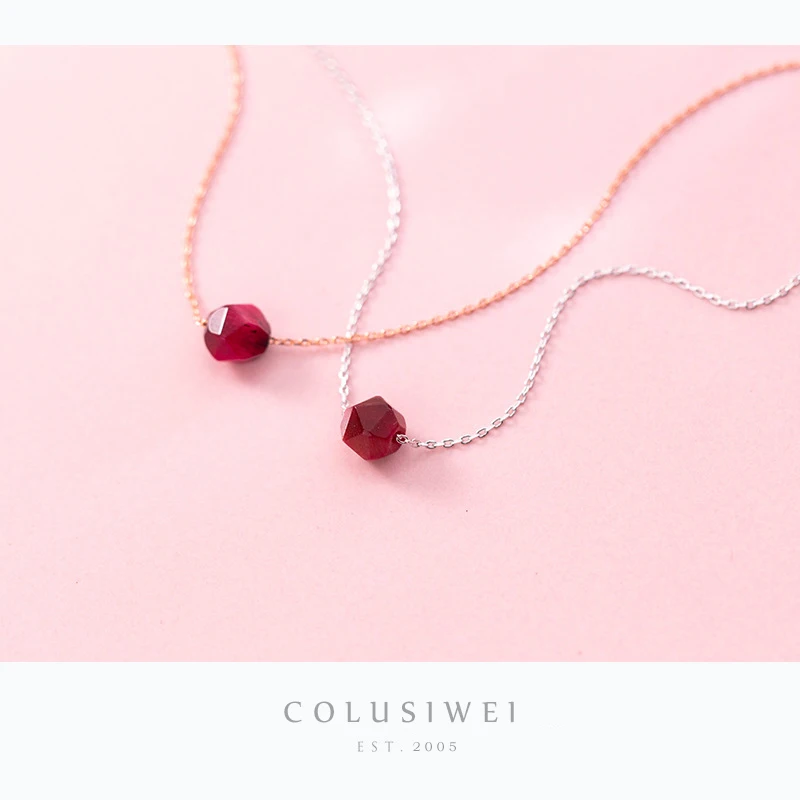 Colusiwei натуральный тигровый глаз кулон ожерелье для женщин 925 серебро