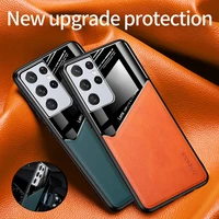 magnetic phone case for samsung galaxy s21 plus shockproof business leather cover for samsung note 20 ultra 10 lite s20 fe cases