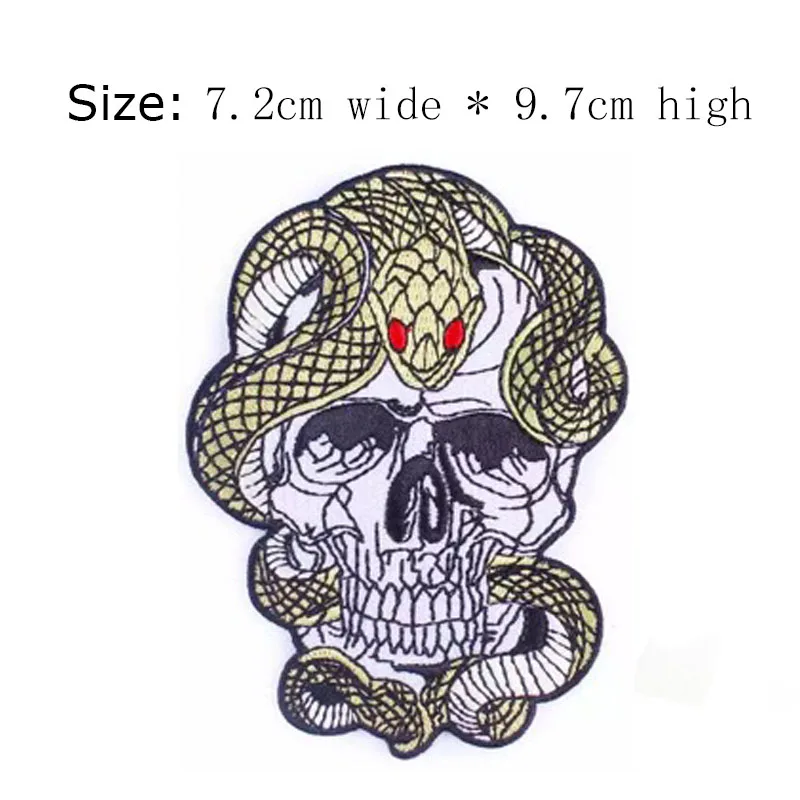 1 шт. нашивка с изображением змеи черепа 9 7 см|Заплатки| |