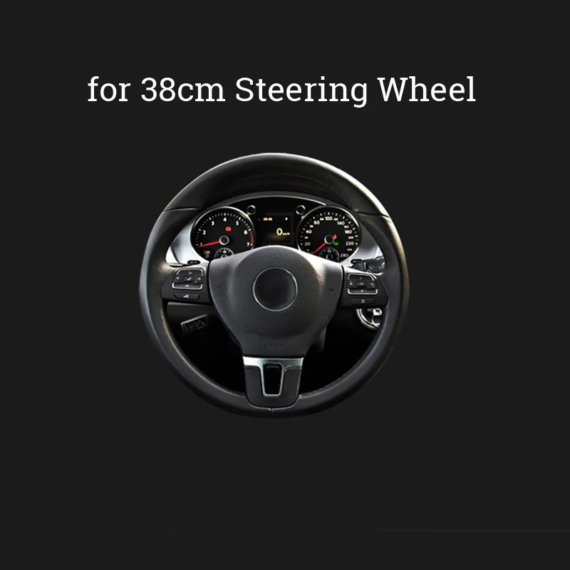 

Carbon Fiber Car Steering Wheel Cover Dustproof Faux Leather 38cm Universal
