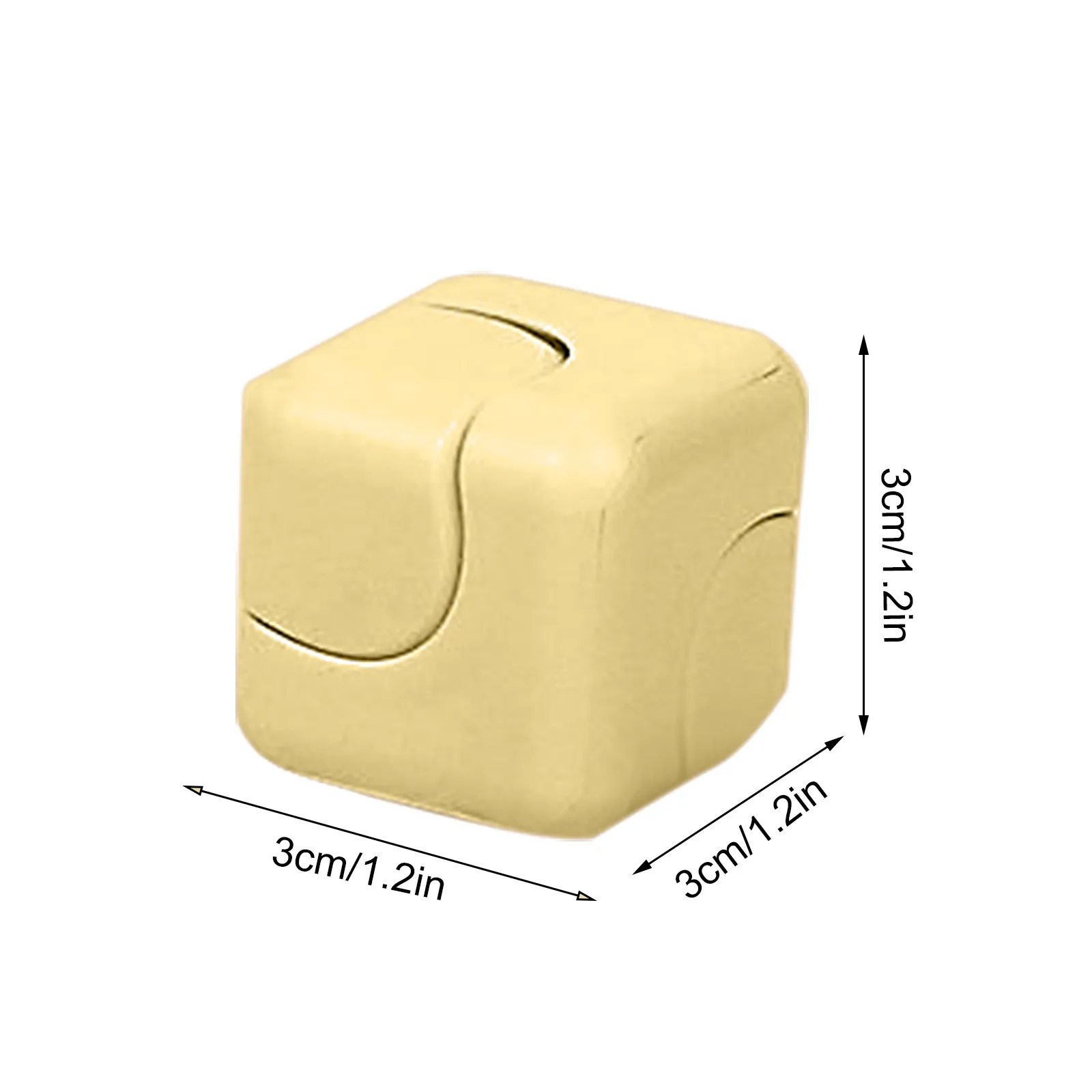 

Children and adults plastic shell rotatable cube decompression small toy 4-part detachable anti-anxiety rotatable gadget toy F4*