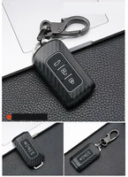 car keychain carbon fiber abs car key case cover for mitsubishi outlander 3 lancer 10 l200 asx colt pajero sport eclipse cross