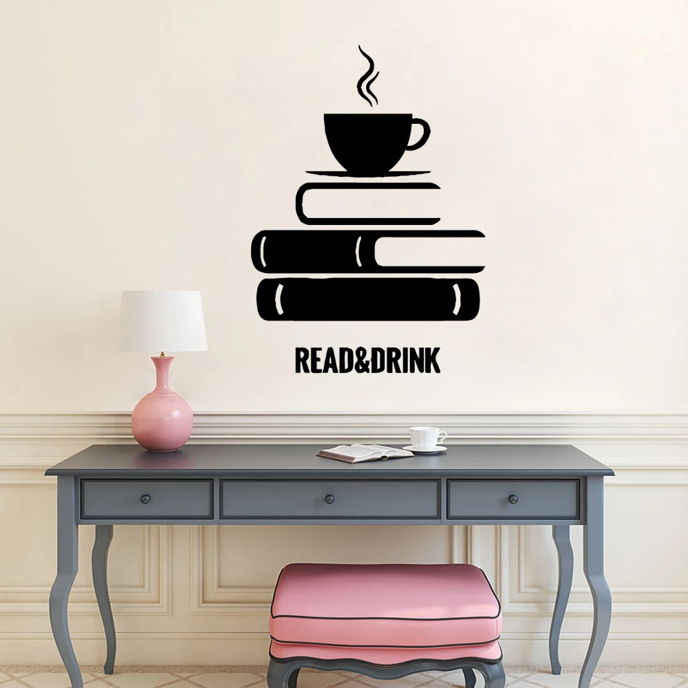 Новый дизайн домашний декор для чтения и напитков виниловые наклейки на стену