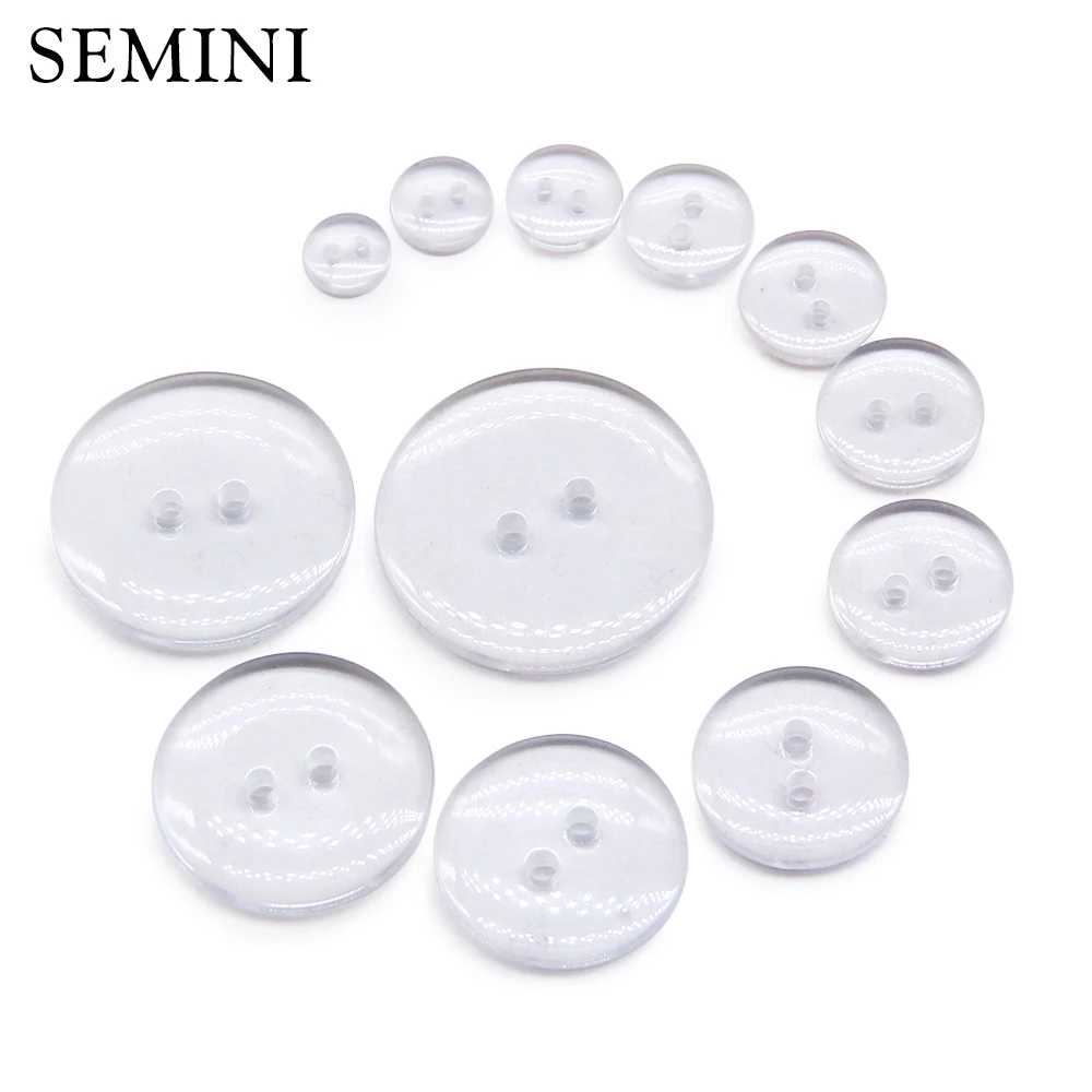 Пуговицы для шитья черные белые прозрачные изделия 30 шт. |