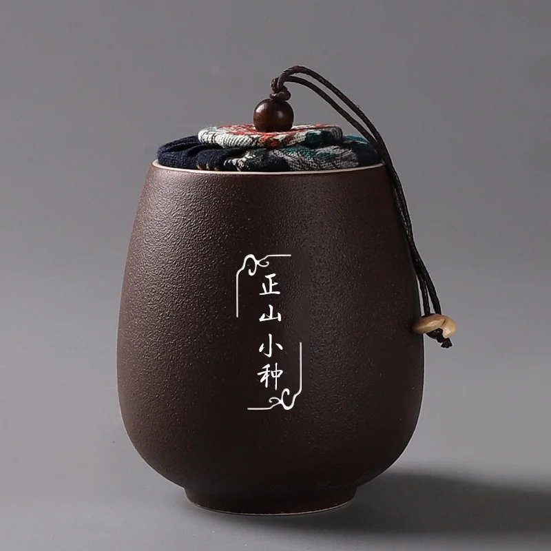 Tea Jar Ceramic Sealed Storage Box Tieguanyin Puɾr Holder Canister Caddies Teaware Accessories Container Caddy Crafts | Дом и сад