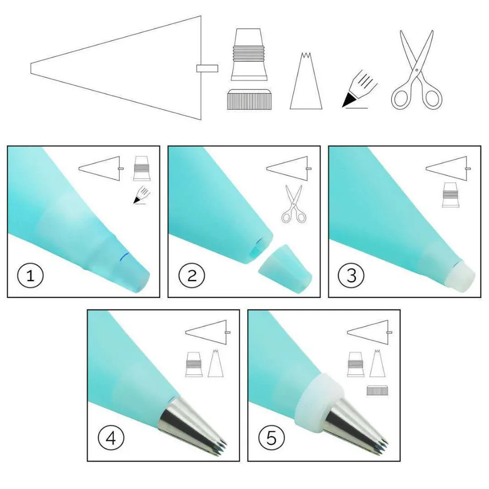 Набор инструментов для украшения торта 85 шт. кондитерские насадки крема мешки