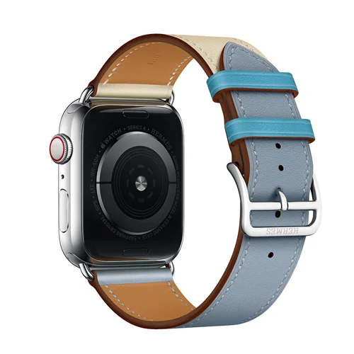 Кожаный ремешок для Apple watch 4, 5, ремешок 44 мм, 40 мм, iWatch 38 мм, 42 мм, ремешок из натуральной кожи, браслет для Apple watch 3, 2, 1, 42 - Цвет ремешка: 13