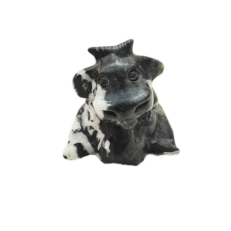 Высококачественная черно-белая резьба из натурального кристалла ручная работа