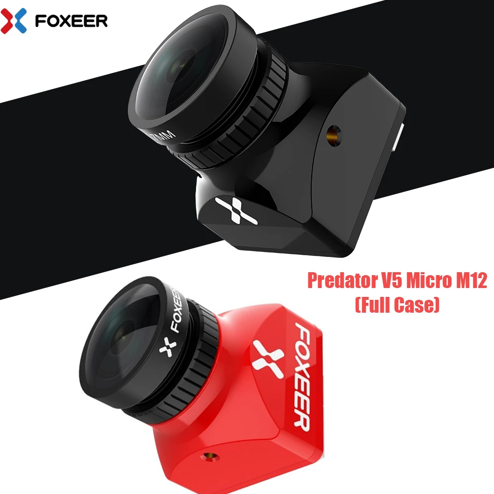 

Камера Foxeer Predator V5 Micro M12 1000TVL FPV OSD 16:9 4:3 PAL NTSC переключаемый объектив 1,7 мм 4ms WDR для гоночного дрона