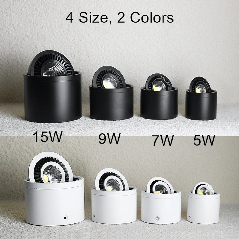 [DBF] вращающийся на 360 градусов Потолочный светильник с регулируемой яркостью 5 Вт