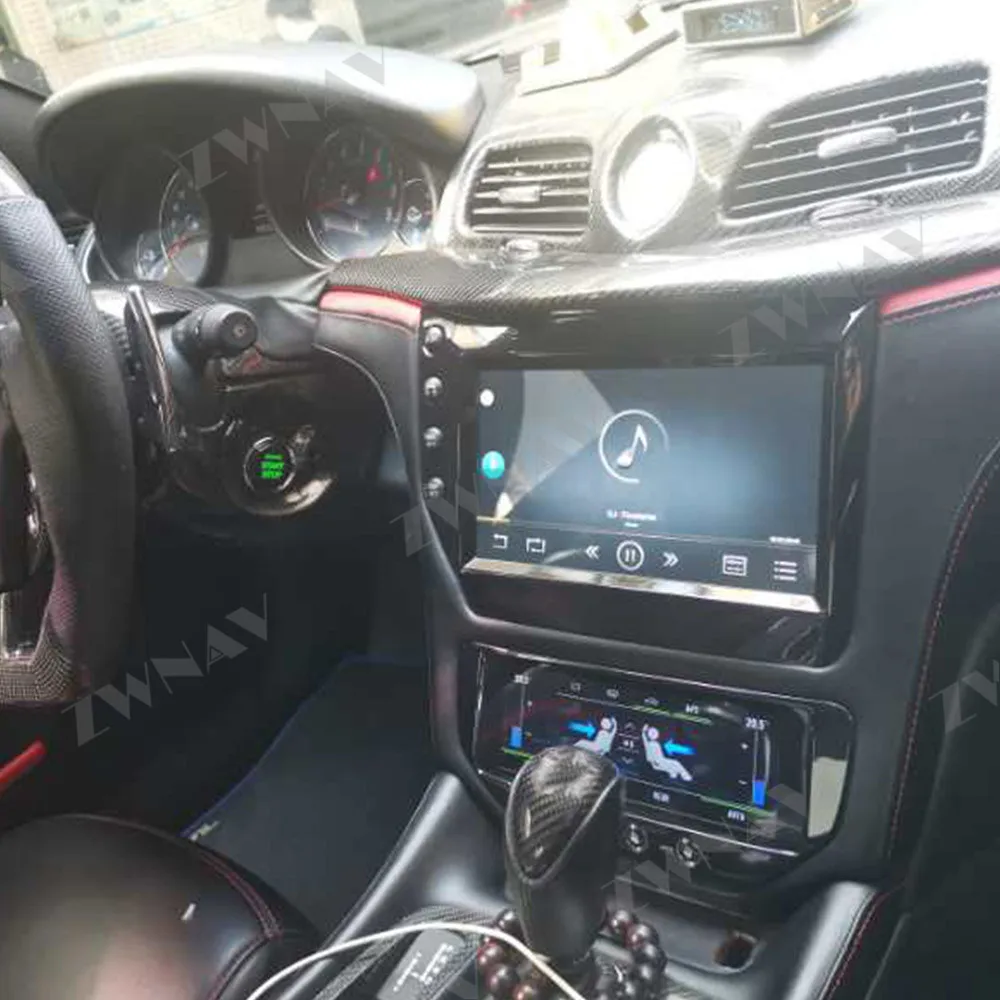 

ZWNAV мультимедийный плеер для Maserati GT/GC грантуризма черный или углеродное волокно 2007-2017, автомобильный стерео GPS-навигатор, головное устройств...