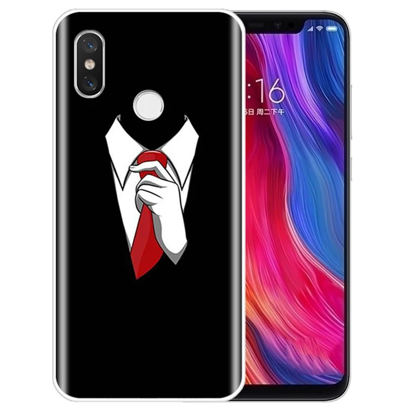Мужской костюм рубашка галстук силикон для xioami 4 чехол телефона 5 4S 6 8 9 Lite Plus note 3 MAX2