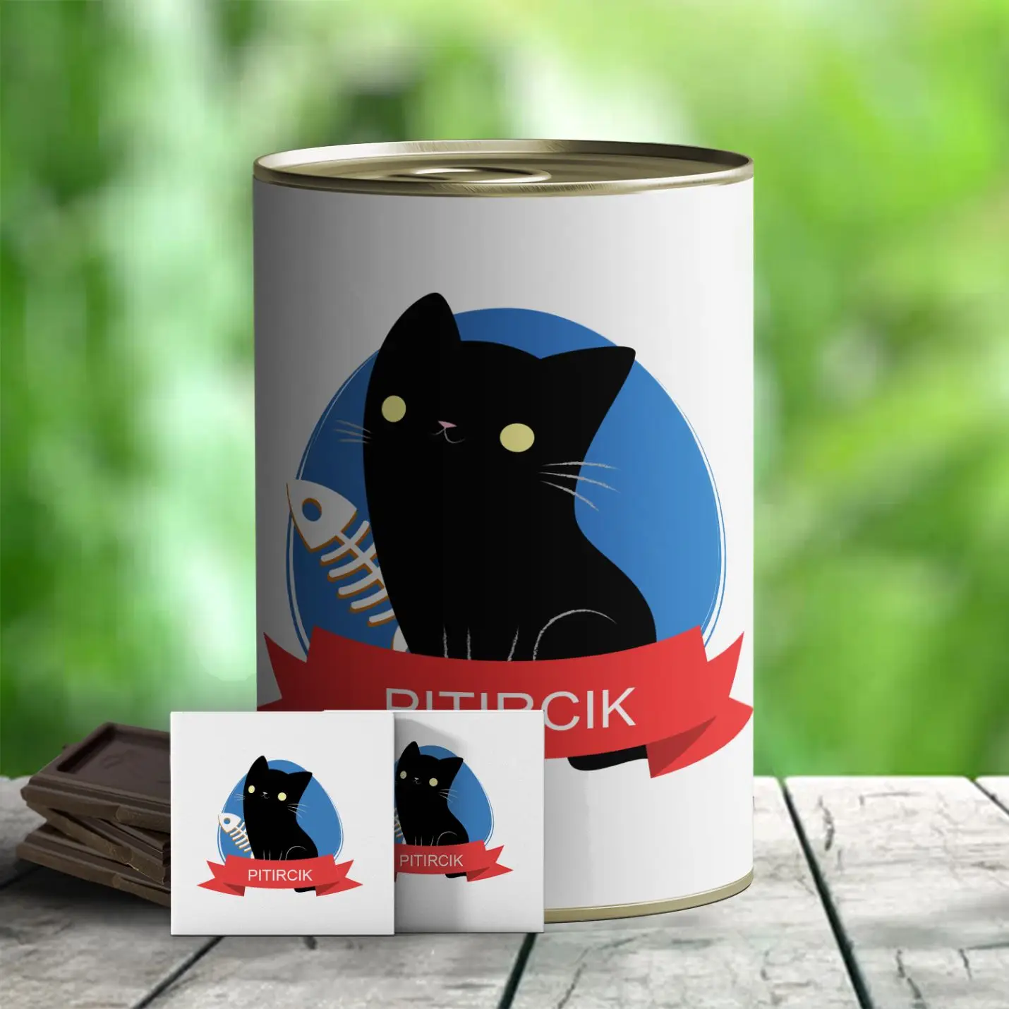 

Personalized Cat Themed Name Written Gift Canned