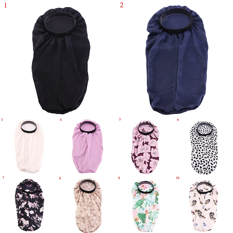 

Soft Hair Care Bonnet Nightcap Floral Printed Caps With High Elastic Hair Band Women Night Cap Long Satin Bonnet Sleep Cap