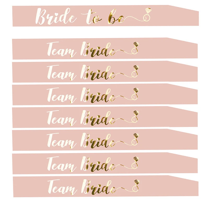 С надписью &quotBride To Be&quot створки курица вечерние розовое золото девичник атласная
