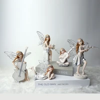 dancing girl angel statues resin statue art sculpture crafts figure home decoration desk ornaments