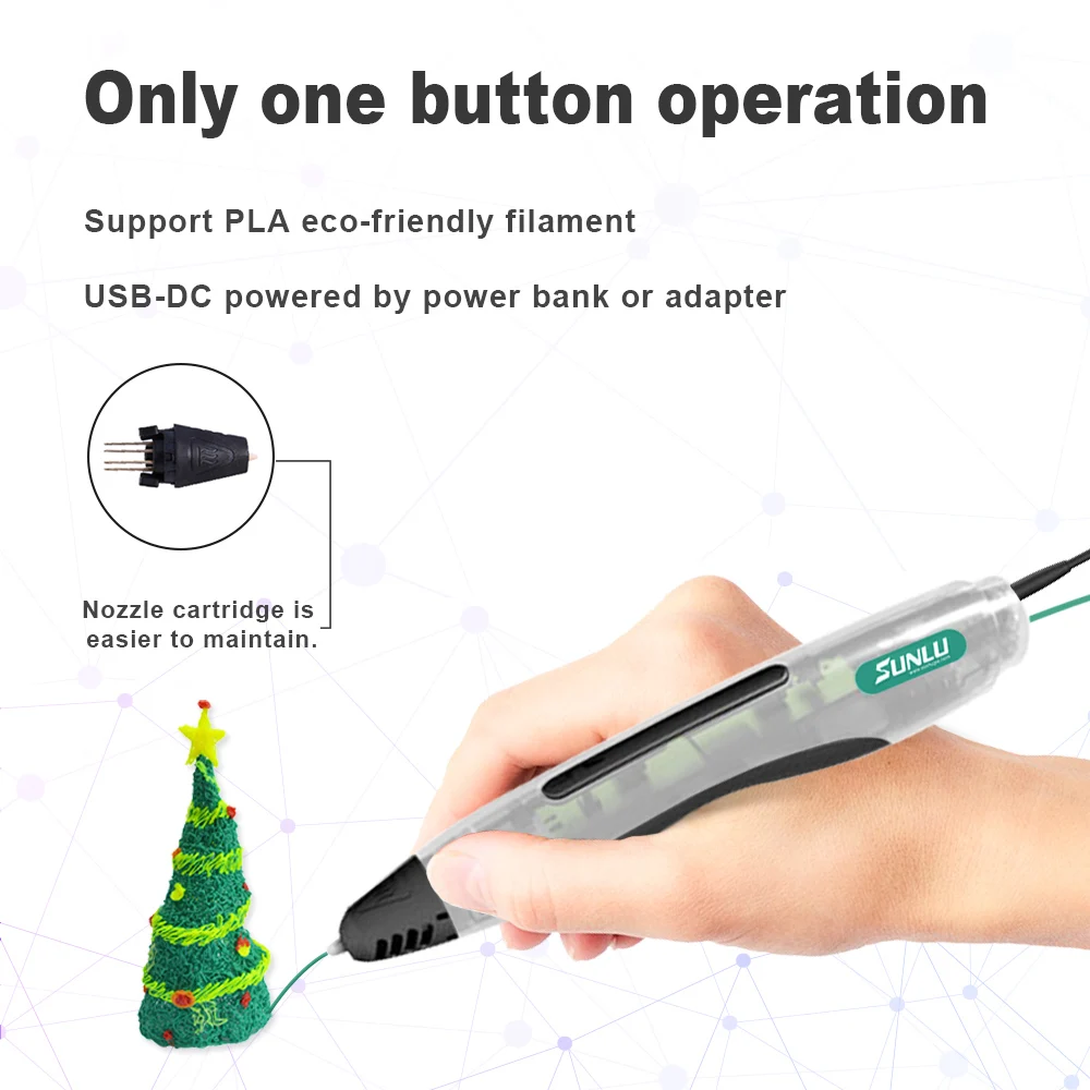 SL 400 3D печатная ручка комплект ювелирных изделий с коробкой PLA нити sl чертежная