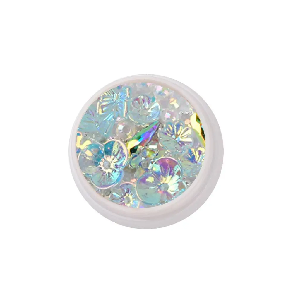 

Nail Ornament Holographic Faux Crystal Flower Butterfly Nail Art Decorations Manicure Ornament Nail Art Rhinestones Decoration