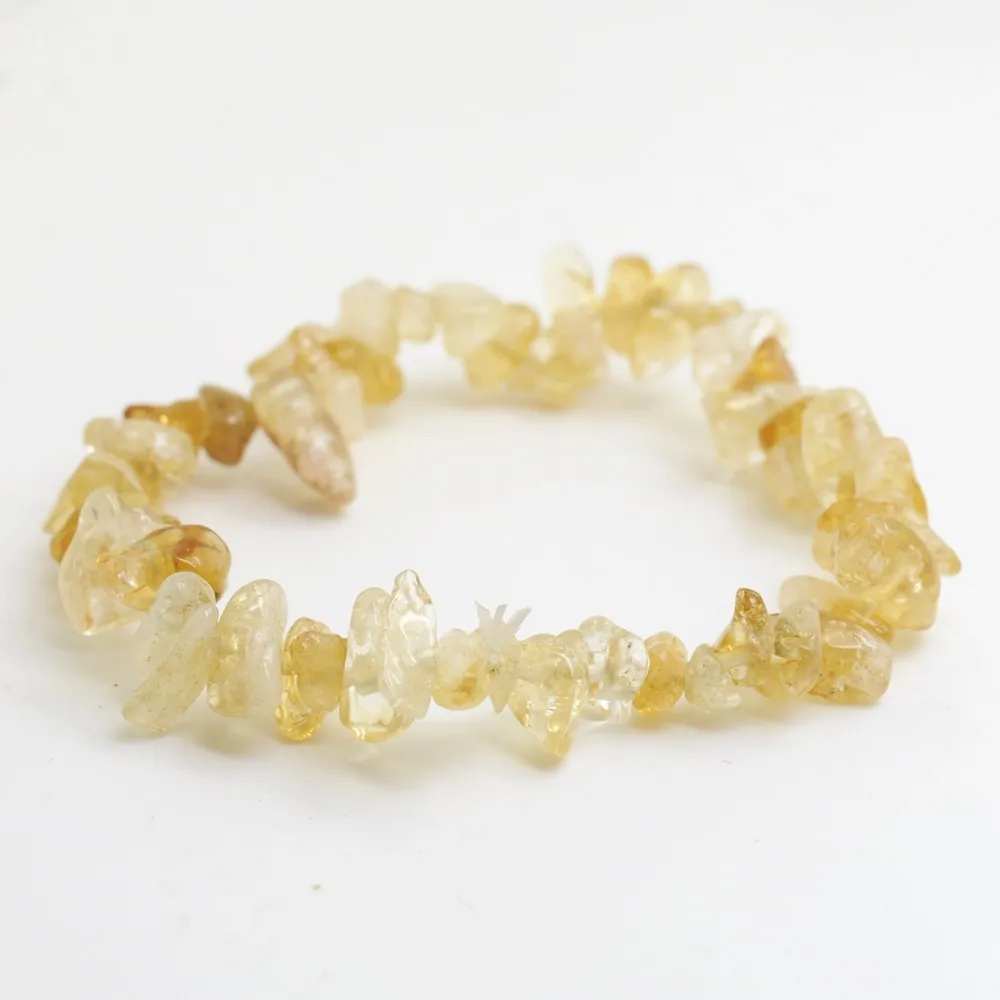 Браслет из натурального необработанного камня с кристаллами 5 8 мм|Браслеты