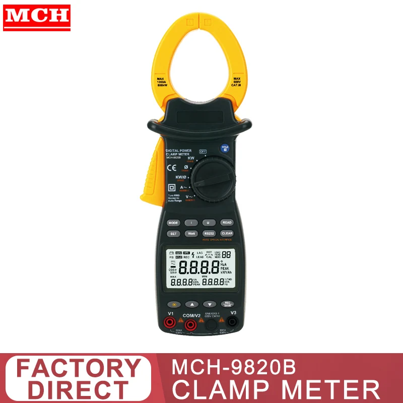 

Высокоточный мини-мультиметр, зажим-Измеритель постоянного тока V600V AC V1000V AC C600A 40mohm MCH-600A 9820B 9860A 9820B