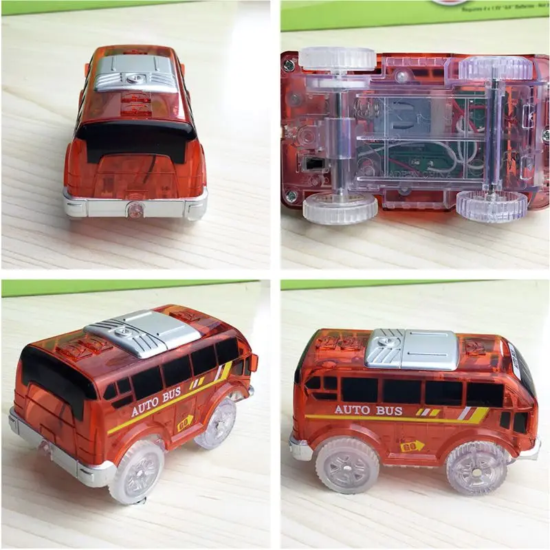 

Light Up Toy Car Track Accessories Racing Car with 5 Flashing LED Lights Compatible with Most Tracks