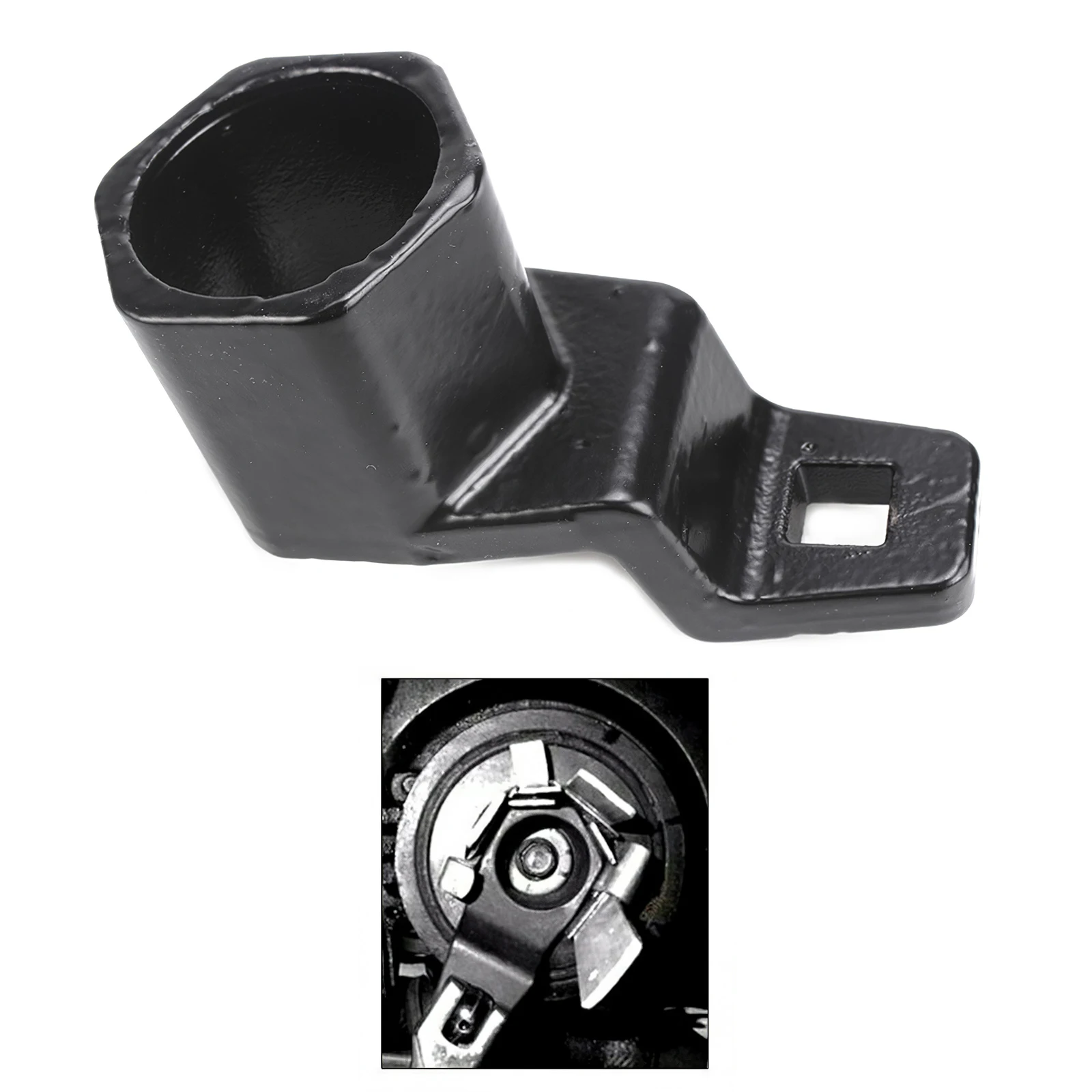 

Коленчатый вал шкив-ключ, черный, углеродистая сталь, инструмент для снятия коленчатого вала, совместим с Honda, совместим с Acura