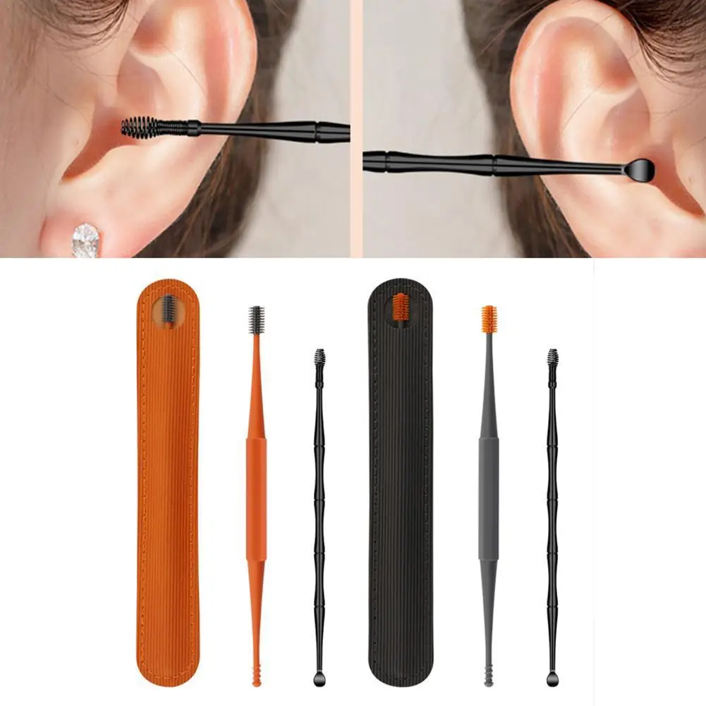

Инструмент для удаления ушного воска, палочки для чистки ушей, средство для удаления ушей, силиконовое устройство для чистки ушей с двойной ...