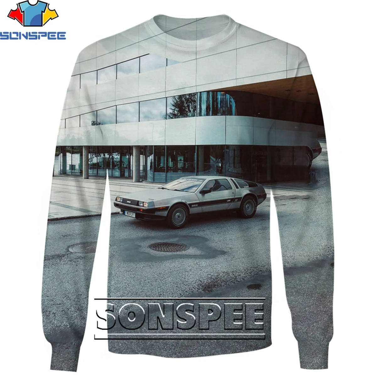

SONSPEE 3D Retro Nostalgic Fashion Casual Loose Round Neck Sweater Shirt Men/women Punk Trend Personality Harajuku Style