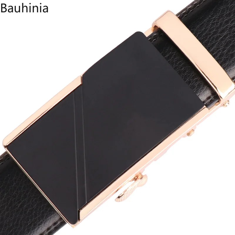 

Men's Black Fashion New Automatic Buckle Genuine Leather Belt Cow Leather Belts for Men Business Male Designer Automatic Buckle