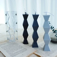 creative plastic diy candles mould column aromatherapy plaster handcraft candle mold ins geometric aroma acrylic candle mould