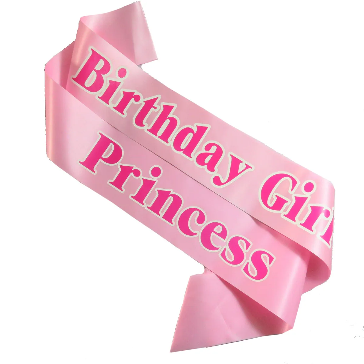 

30pcs party favpr Lovely hot pink satin ribbon happy birthday girl event sash girls princess party favors and gift