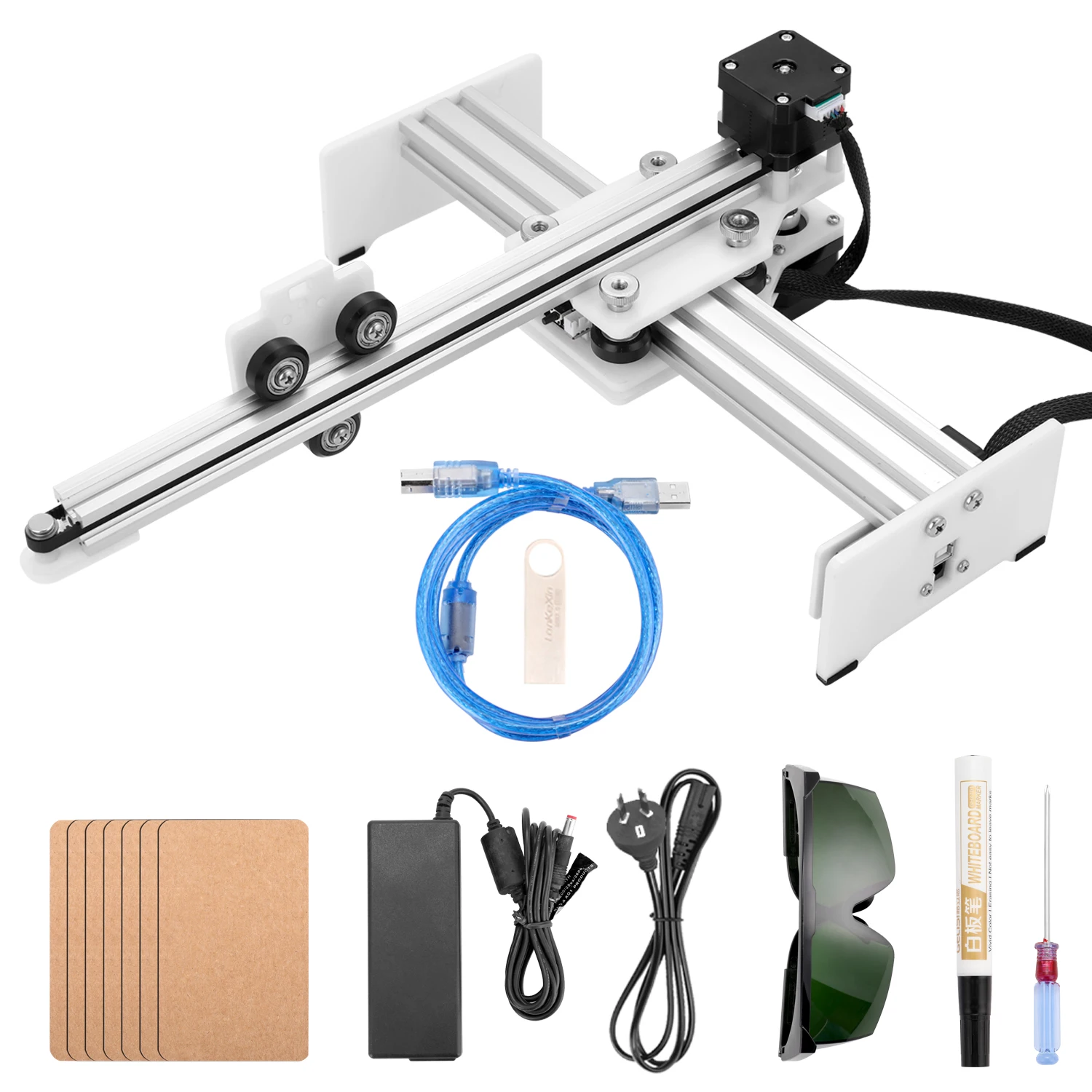 

Laser Engraving Machine CNC Laser Engraver Single Arm Desktop Engraver Portable DIY Engraving Carving Machine Mini Carver