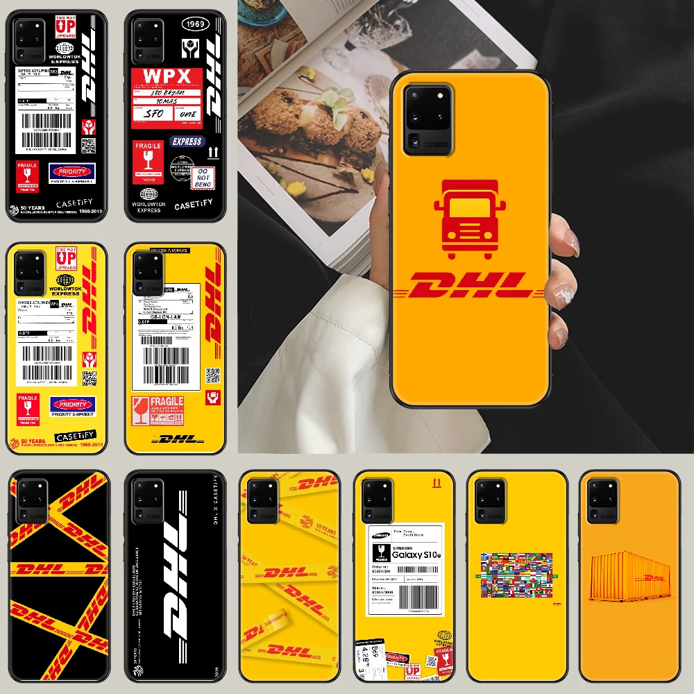 Логистика Dhl чехол для телефона Samsung Galaxy Note 4 8 9 10 20 S8 S9 S10 S10E S20 Plus UITRA Ультра черный