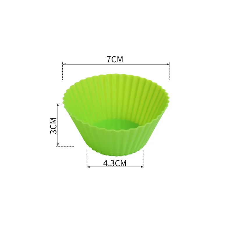 

JO LIFE 6PCS/10PCS/12PCS Silicone Bakeware Round Shaped Baking Cake Molds Cupcake Cup DIY Muffin Cooking Mold