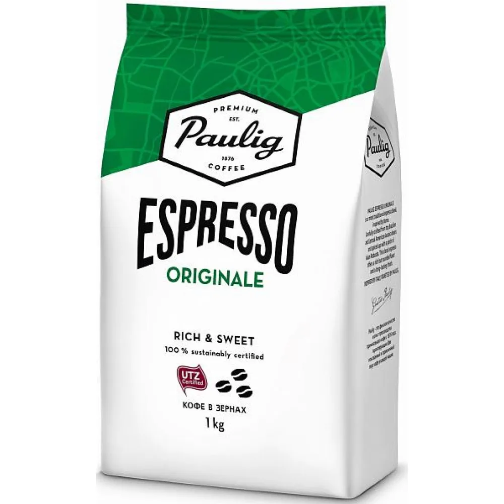 Кофе Paulig Espresso Originale в зернах 1кг | Продукты