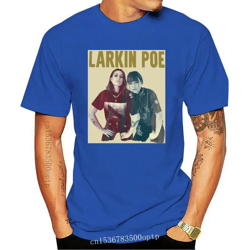 

Новинка, облегающая футболка Larkin Poe Tour 2021 bl, черного цвета