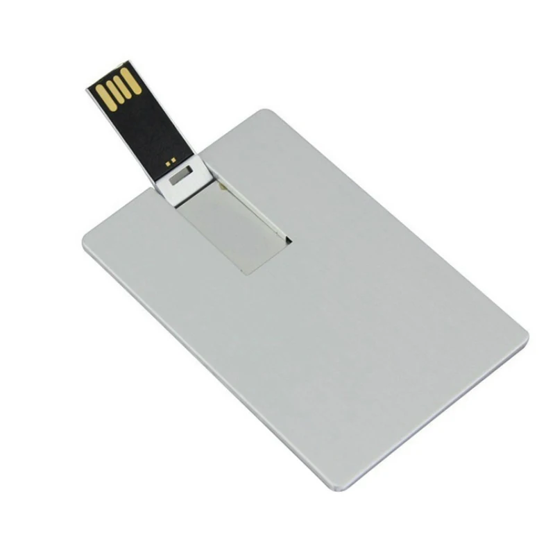 

Aluminum business card usb flash drive pen drive 4GB 8GB 16GB 32GB pendrive memory stick credit card usb custom company Logo