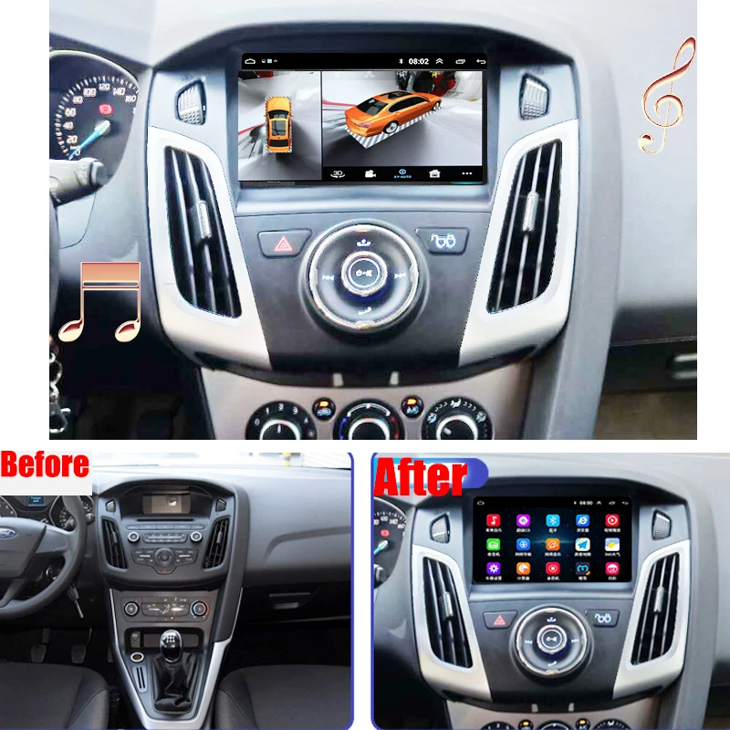 Car Audio Navigation Gps Stereo Carplay DVR 360 Birdview Around 4G Android System For Ford Focus C346 MK3 2011~2017 Car Audio Navigation Gps Stereo Carplay DVR 360 Birdview Around 4G Android System For Ford Focus C346 MK3 2011~2017