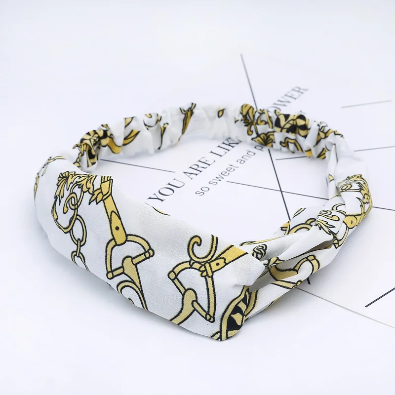 Богемные повязки для волос с принтом женщин и девочек ретро банданы перекрестным