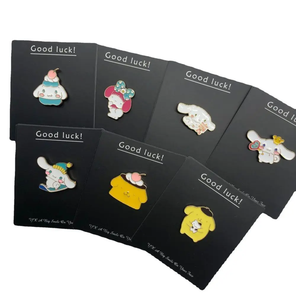 

Cartoon Animal Brooches Sanrio Anime Cinnamoroll Metal Enamel women Couple Badge Lapel Shirt Denim Accessories festival Gift