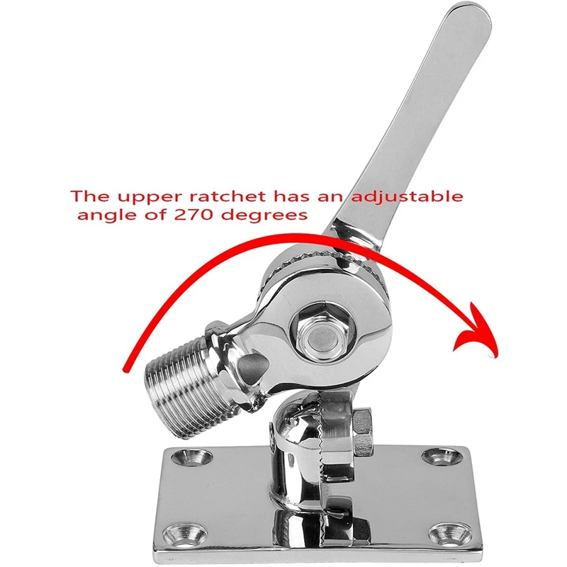 

for Marine VHF Antenna Mounts, Adjustable Base VHF Antenna Mount for Boat, 316 Stainless Steel, Heavy Duty