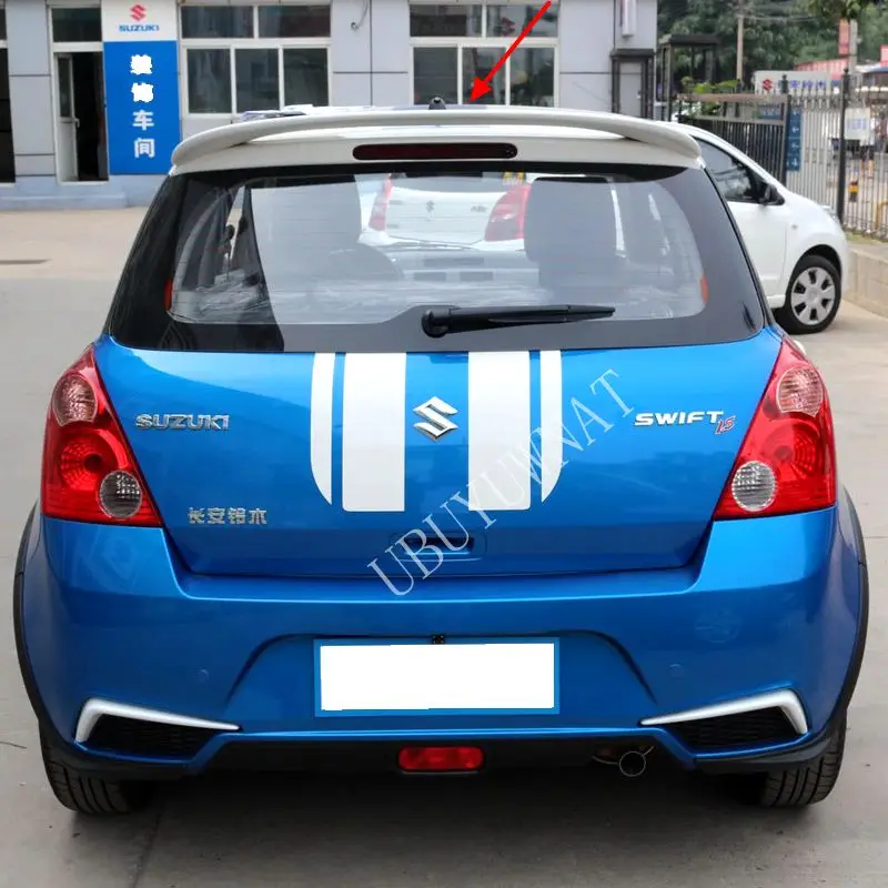 Для Suzuki Swift 2007 2008 2009 2010 2011 2012 2013 ABS спойлер багажника автомобиля заднее украшение в