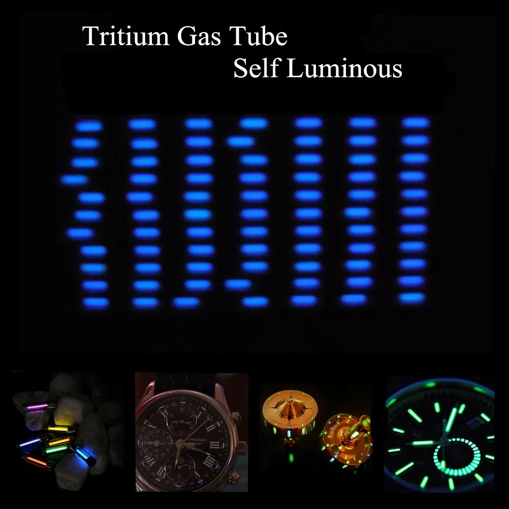 Малая трубка с Тритием самостоятельно световой мигалки лампы светится в темноте