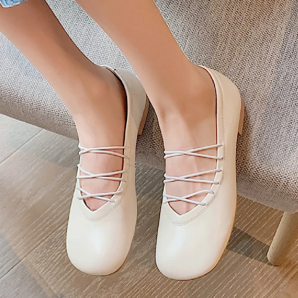 

Women's genuine leather elastic cross strap slip-on flats leisure soft comfortable student style casual daily high quality shoes