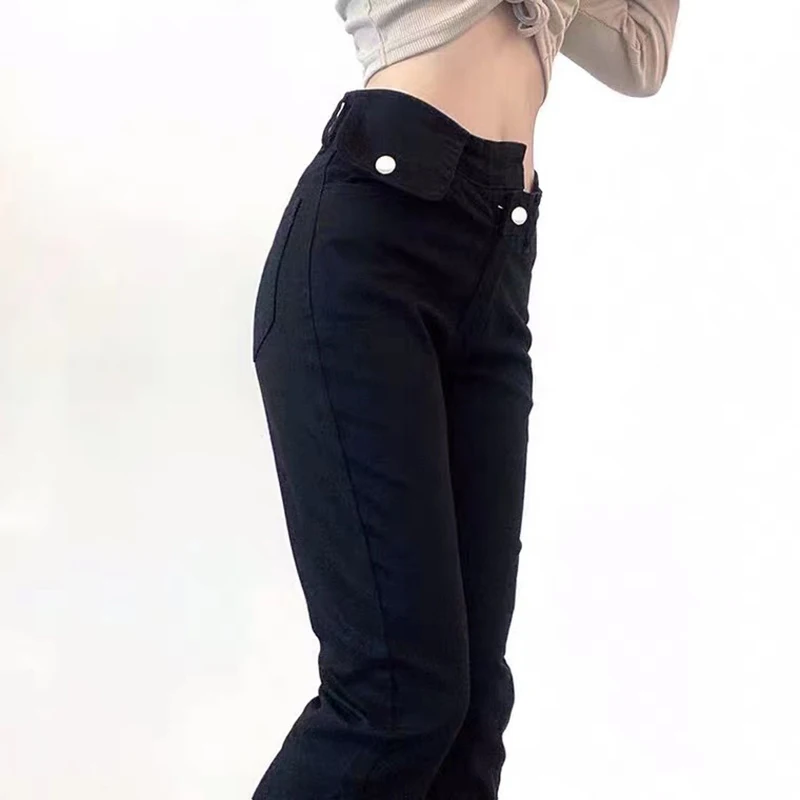 

Autumn Fashion Women's Jeans Y2K High Street Black Skinny Denim Streetwear Baggy Long Jean Mom Boyfriend Vintage Trousers