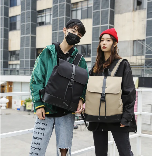 

Simple Streetwear Mens Backpack Preppy Style Travel Couple Laptop Bag Teenage School Bag Unisex Waterproof College Luggage D890