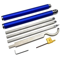 ganwei carbide tipped wood turning tools set aluminum alloy grip handle with diamond round square carbide inserts woodworking