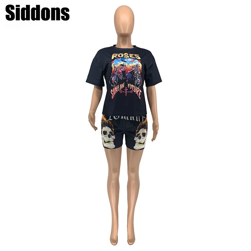 Женский спортивный костюм из 2 предметов футболка с коротким рукавом и