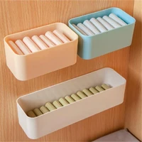 Wall Mounted Storage Box Adhesive Cosmetic Remote Control Organizer for Cupboard Door Wardrobe Bathroom Organizer Phone Holder